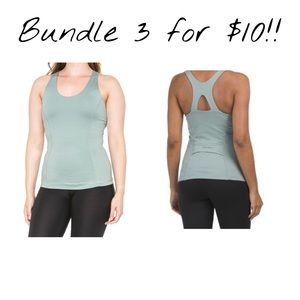 Women’s Eddie Bauer Recycled Horizon Tank Top - Built-In Bra, large, green, nwt!